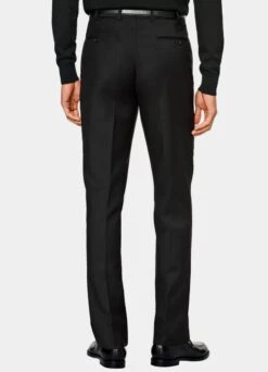Black Brescia Suit Pants 11 Black Brescia Suit Pants -Suit Supply B6334 105