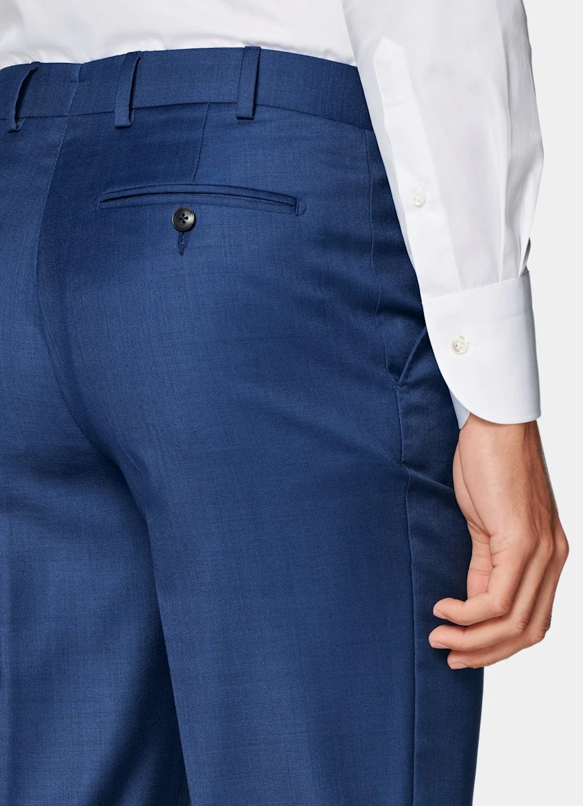 Mid Blue Brescia Suit Pants 4 Mid Blue Brescia Suit Pants - Image 4
