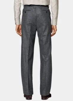 Mid Grey Belted Sortino Pants 10 Mid Grey Belted Sortino Pants -Suit Supply B6702 104