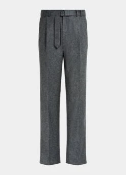 Mid Grey Belted Sortino Pants 13 Mid Grey Belted Sortino Pants -Suit Supply B6702 28