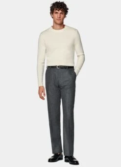 Mid Grey Belted Milano Pants 9 Mid Grey Belted Milano Pants -Suit Supply B6712 103