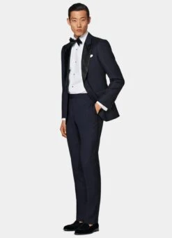 Navy Brescia Tuxedo Pants -Suit Supply B7353 103