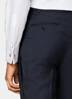 Navy Brescia Tuxedo Pants -Suit Supply B7353 104