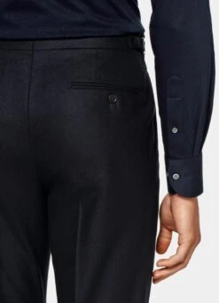 Navy Pleated Braddon Pants 10 Navy Pleated Braddon Pants -Suit Supply B8179 104