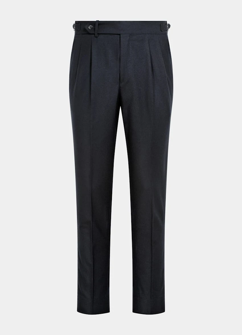 Navy Pleated Braddon Pants 7 Navy Pleated Braddon Pants - Image 7
