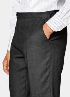 Dark Grey Bird's Eye Brescia Suit Pants