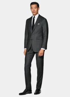 Dark Grey Bird's Eye Brescia Suit Pants -Suit Supply B8444 103