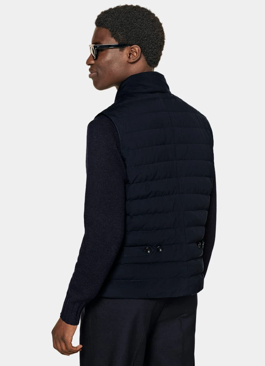 Navy Down Vest 5 Navy Down Vest - Image 5