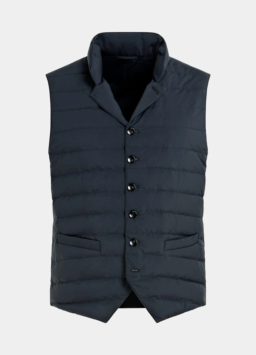 Navy Down Vest 8 Navy Down Vest - Image 8