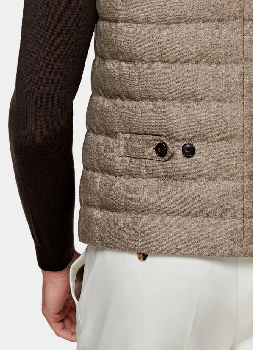 Light Brown Down Vest 6 Light Brown Down Vest - Image 6