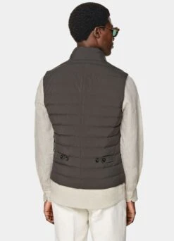 Brown Down Vest -Suit Supply BW191 105