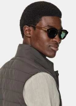 Brown Down Vest -Suit Supply BW191 106