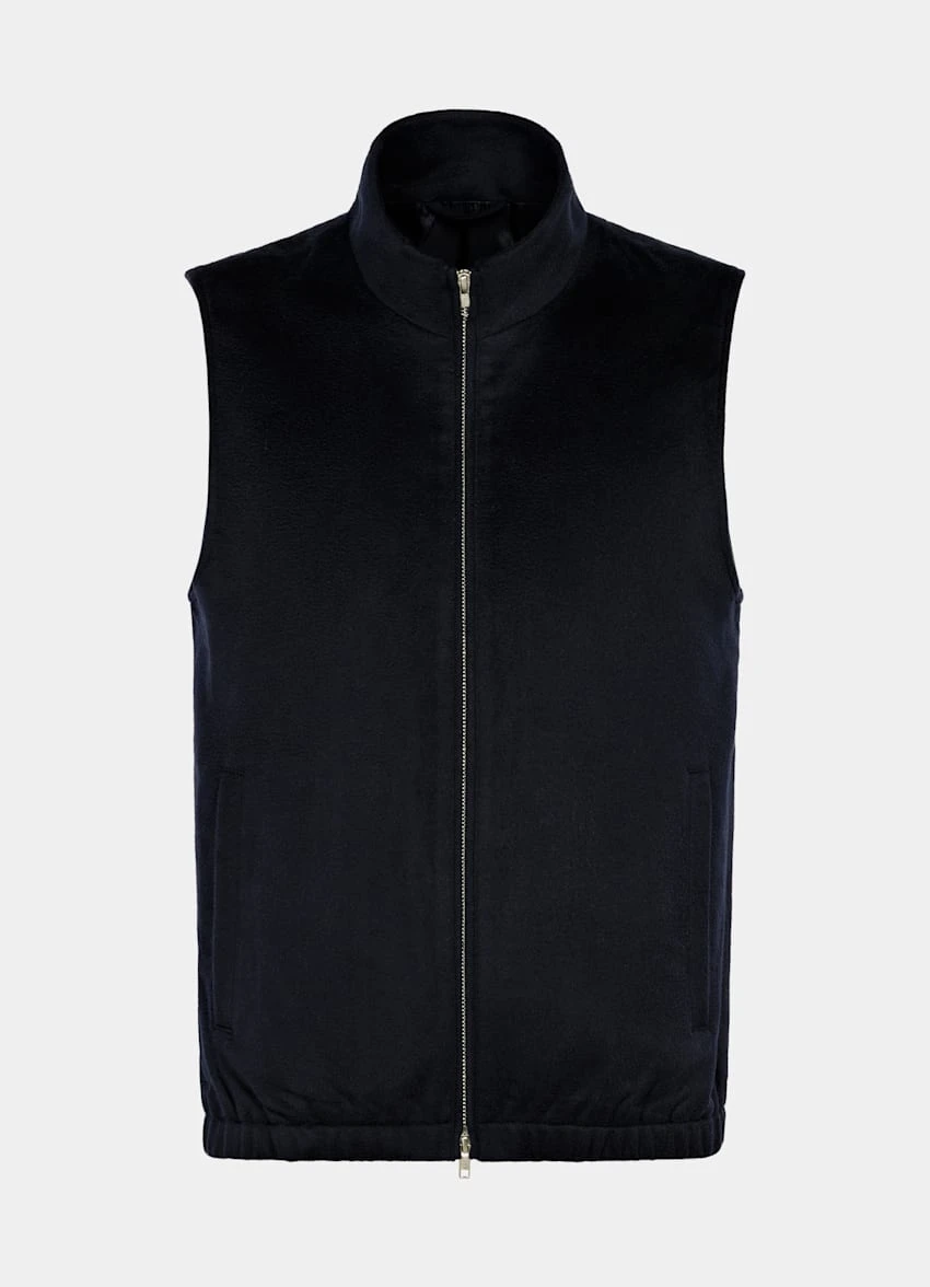 Navy Zip Vest 8 Navy Zip Vest - Image 8