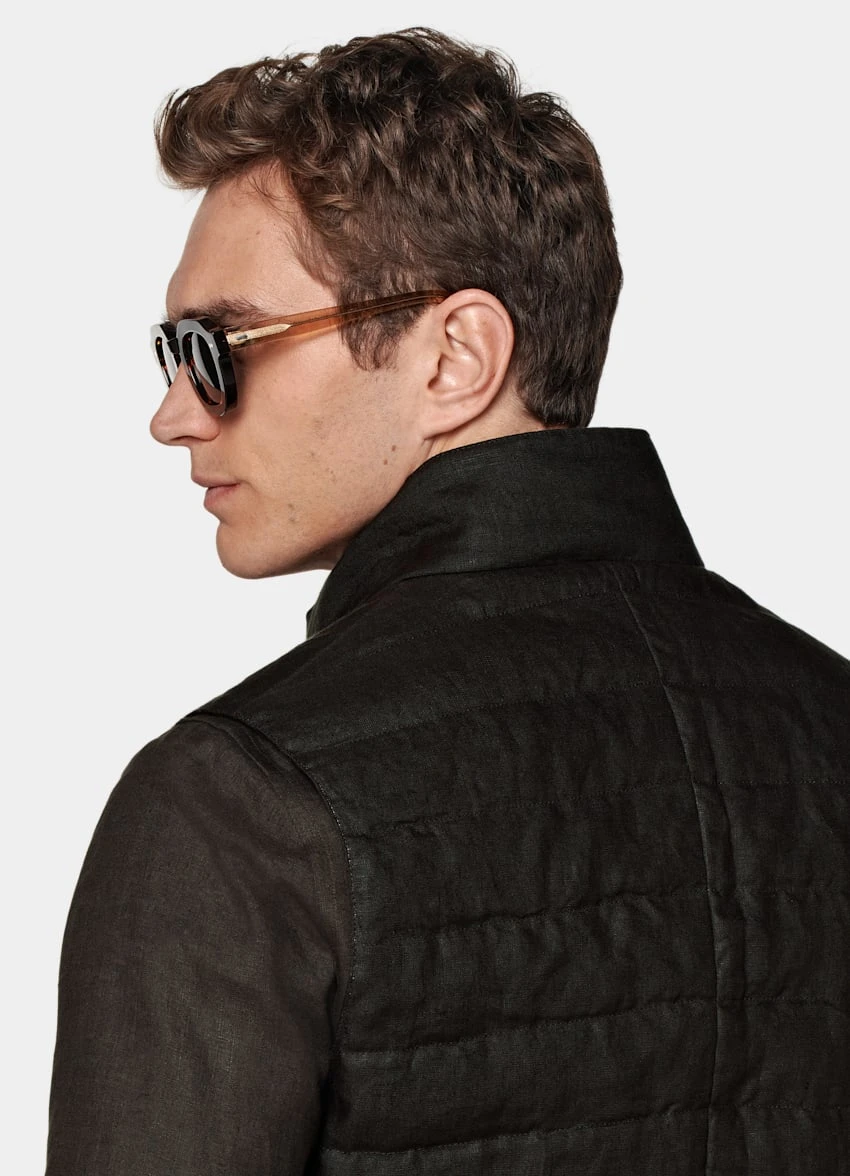 Dark Brown Down Vest 6 Dark Brown Down Vest - Image 6