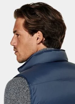 Mid Blue Down Vest 14 Mid Blue Down Vest -Suit Supply BW204 106