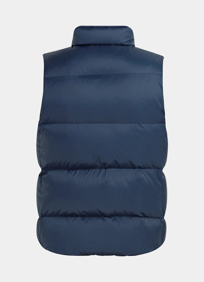 Mid Blue Down Vest 9 Mid Blue Down Vest - Image 9