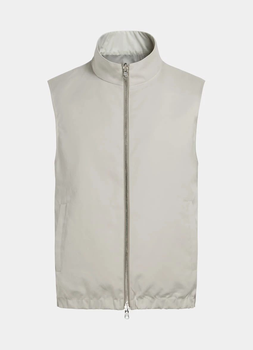 Off-White & Sand Reversible Vest 10 Off-White & Sand Reversible Vest - Image 10