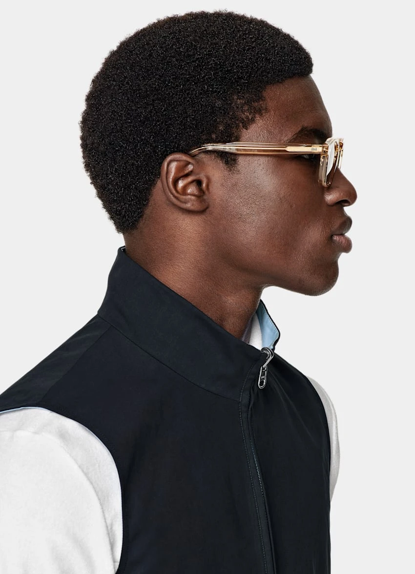 Navy & Light Blue Reversible Vest 1 Navy & Light Blue Reversible Vest