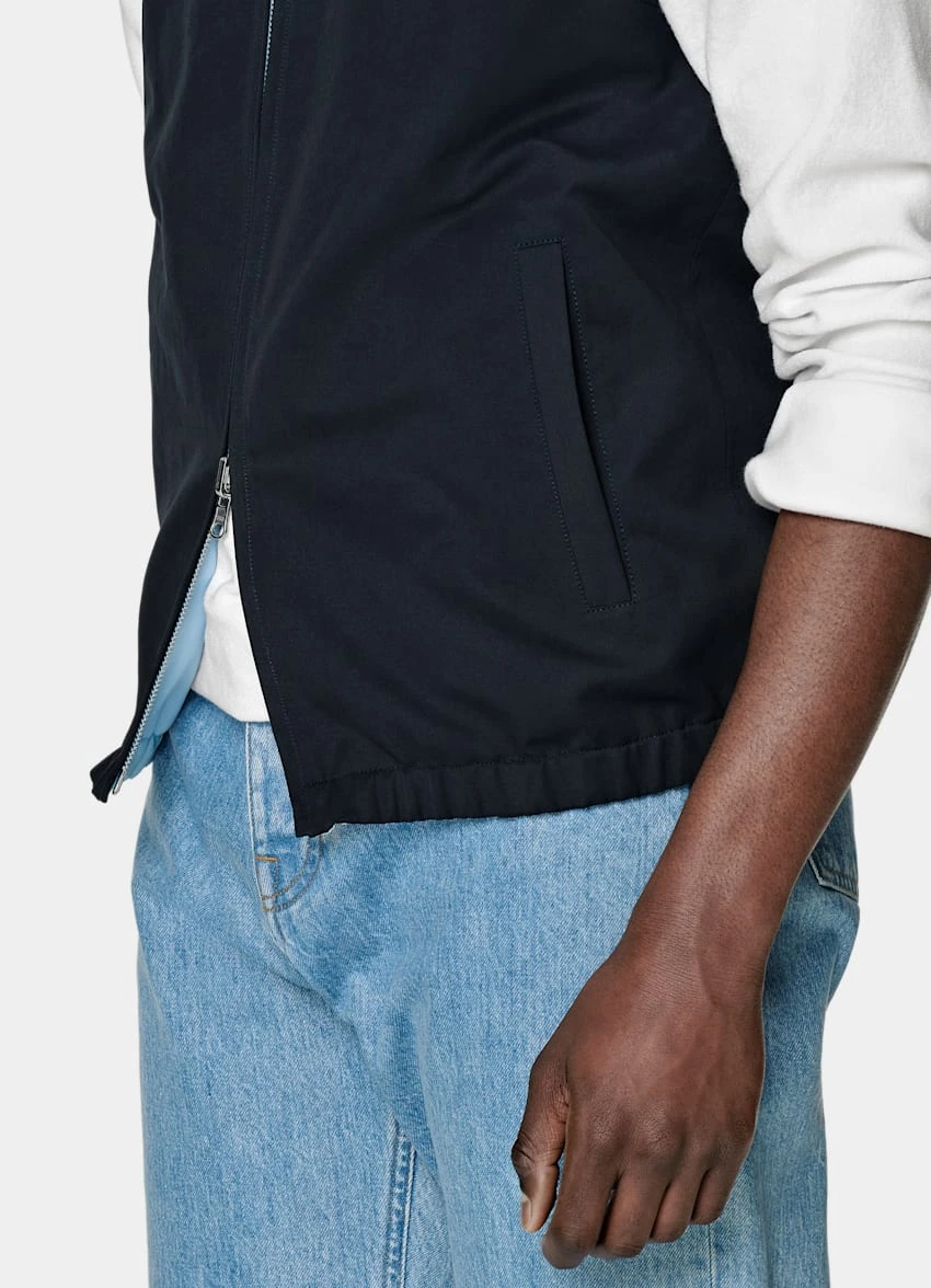 Navy & Light Blue Reversible Vest 3 Navy & Light Blue Reversible Vest - Image 3