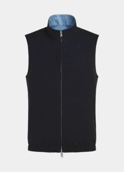 Navy & Light Blue Reversible Vest 15 Navy & Light Blue Reversible Vest -Suit Supply BW301 25