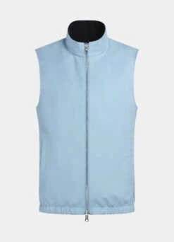 Navy & Light Blue Reversible Vest 17 Navy & Light Blue Reversible Vest -Suit Supply BW301 27