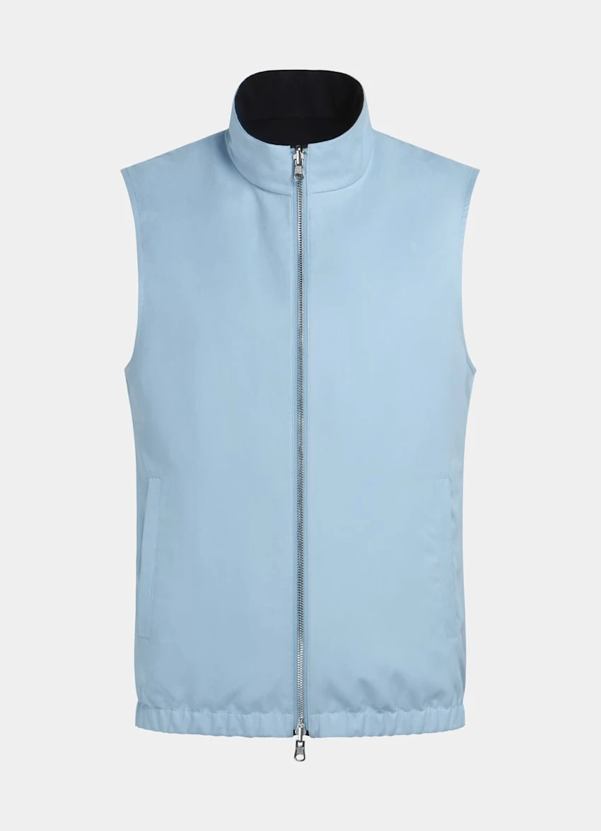 Navy & Light Blue Reversible Vest 9 Navy & Light Blue Reversible Vest - Image 9
