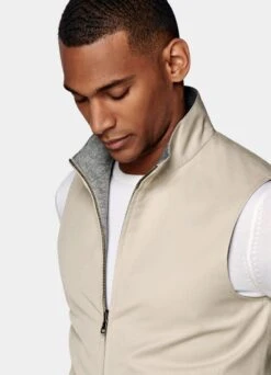 Light Brown Reversible Vest