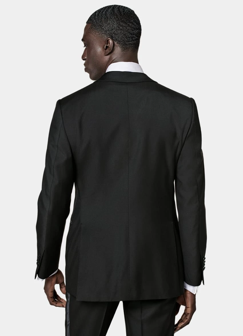 Black Tailored Fit Lazio Tuxedo 8 Black Tailored Fit Lazio Tuxedo - Image 8