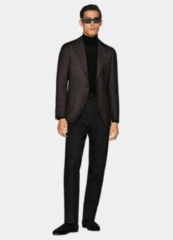 Mid Brown Houndstooth Havana Blazer 13 Mid Brown Houndstooth Havana Blazer -Suit Supply C1703 104