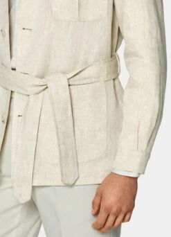 Sand Belted Safari Jacket -Suit Supply C2006 103