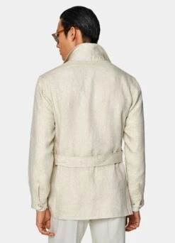 Sand Belted Safari Jacket -Suit Supply C2006 105