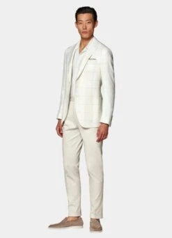 Off-White Checked Havana Blazer -Suit Supply C2030 104