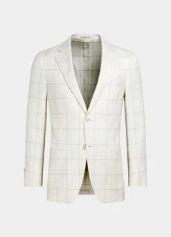 Off-White Checked Havana Blazer -Suit Supply C2030 25