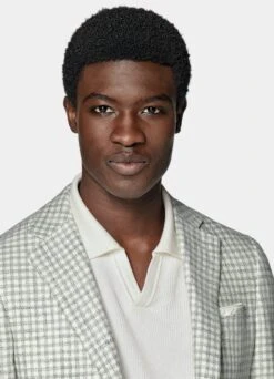 Light Grey Checked Havana Blazer