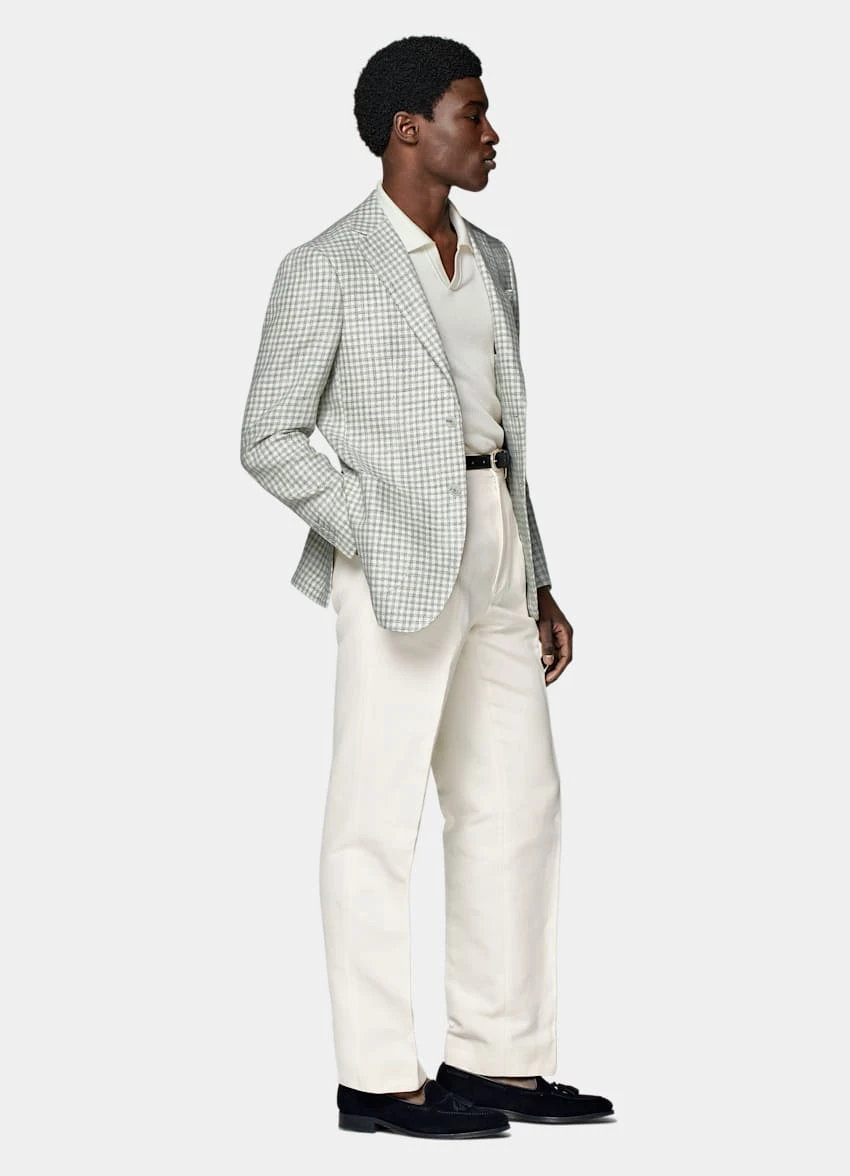 Light Grey Checked Havana Blazer 5 Light Grey Checked Havana Blazer - Image 5