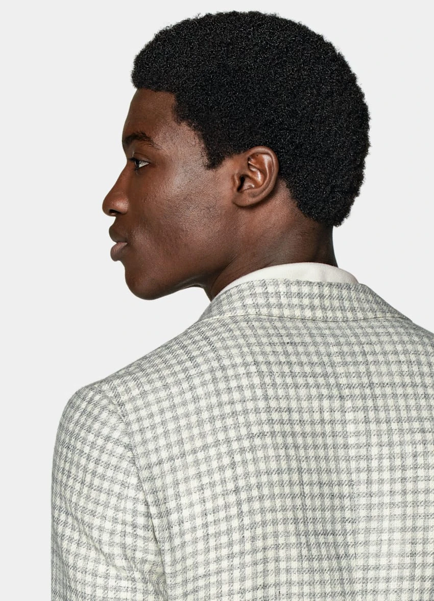 Light Grey Checked Havana Blazer 6 Light Grey Checked Havana Blazer - Image 6