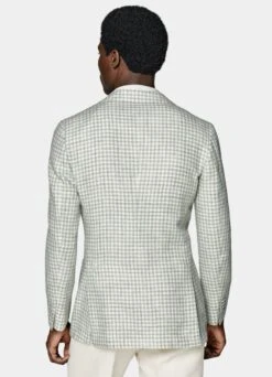 Light Grey Checked Havana Blazer 15 Light Grey Checked Havana Blazer -Suit Supply C2032 106