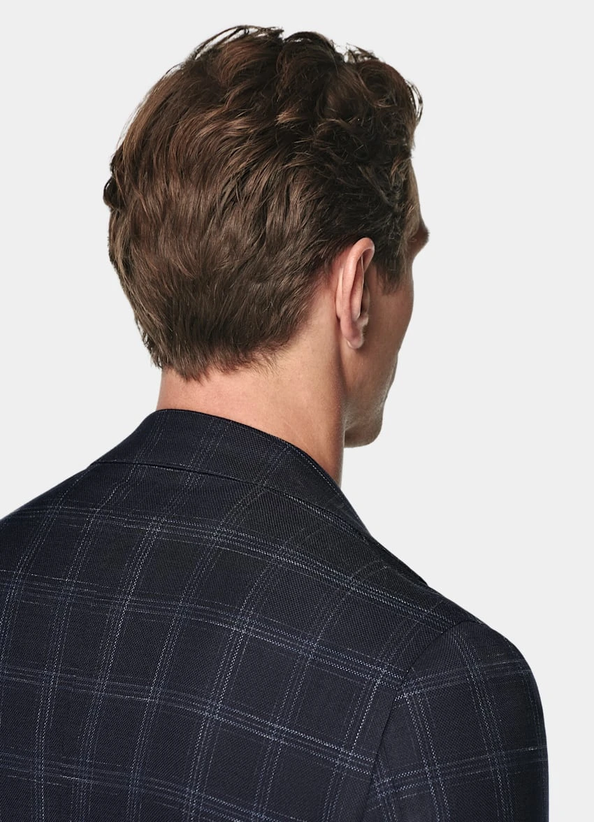 Navy Checked Havana Blazer 7 Navy Checked Havana Blazer - Image 7