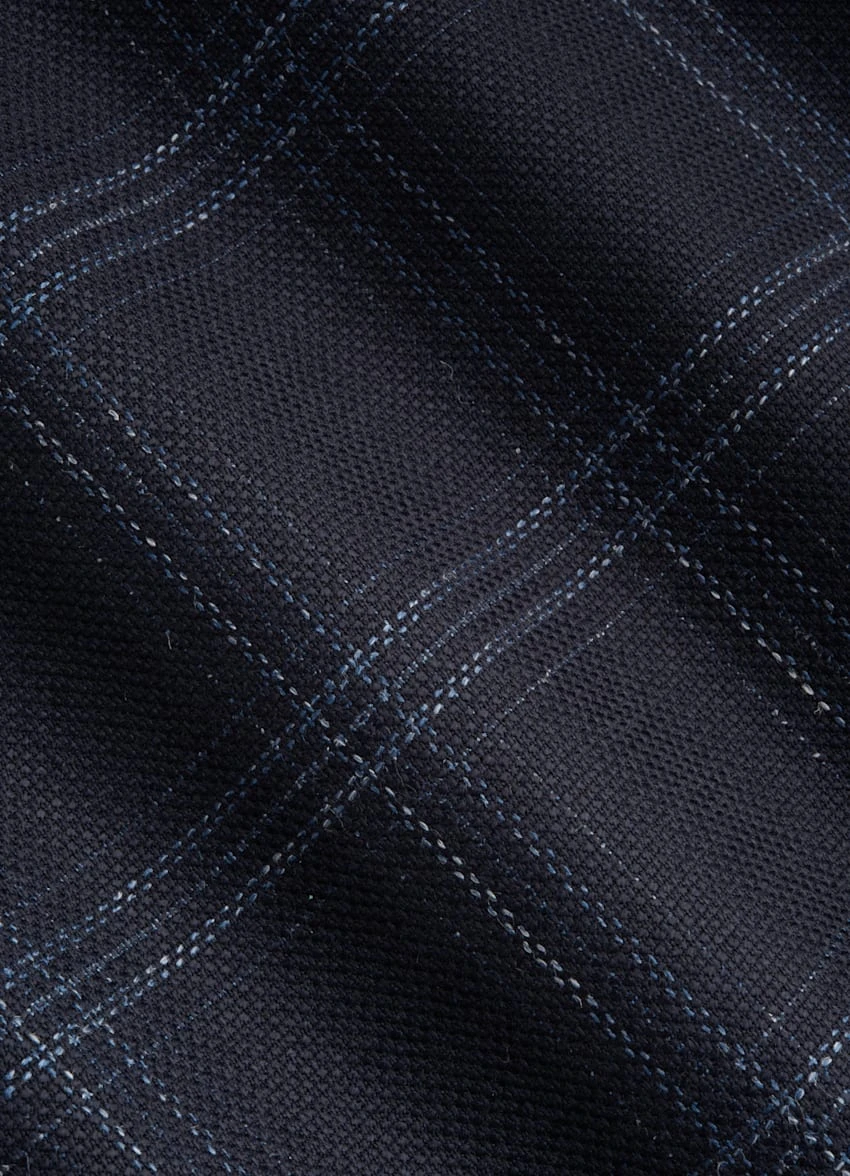 Navy Checked Havana Blazer 8 Navy Checked Havana Blazer - Image 8