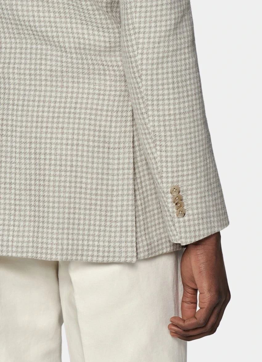 Light Brown Houndstooth Havana Blazer 4 Light Brown Houndstooth Havana Blazer - Image 4