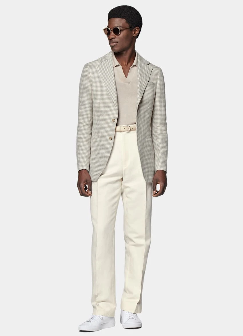 Light Brown Houndstooth Havana Blazer 5 Light Brown Houndstooth Havana Blazer - Image 5