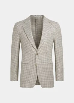 Light Brown Houndstooth Havana Blazer 17 Light Brown Houndstooth Havana Blazer -Suit Supply C2040 25
