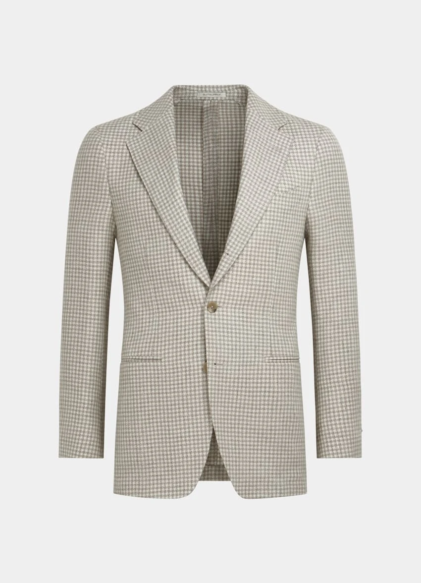Light Brown Houndstooth Havana Blazer 9 Light Brown Houndstooth Havana Blazer - Image 9