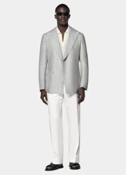 Light Grey Herringbone Havana Blazer 12 Light Grey Herringbone Havana Blazer -Suit Supply C2045 104