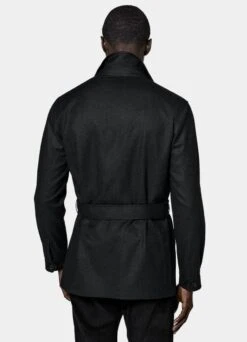 Dark Grey Belted Safari Jacket 12 Dark Grey Belted Safari Jacket -Suit Supply C230216 105