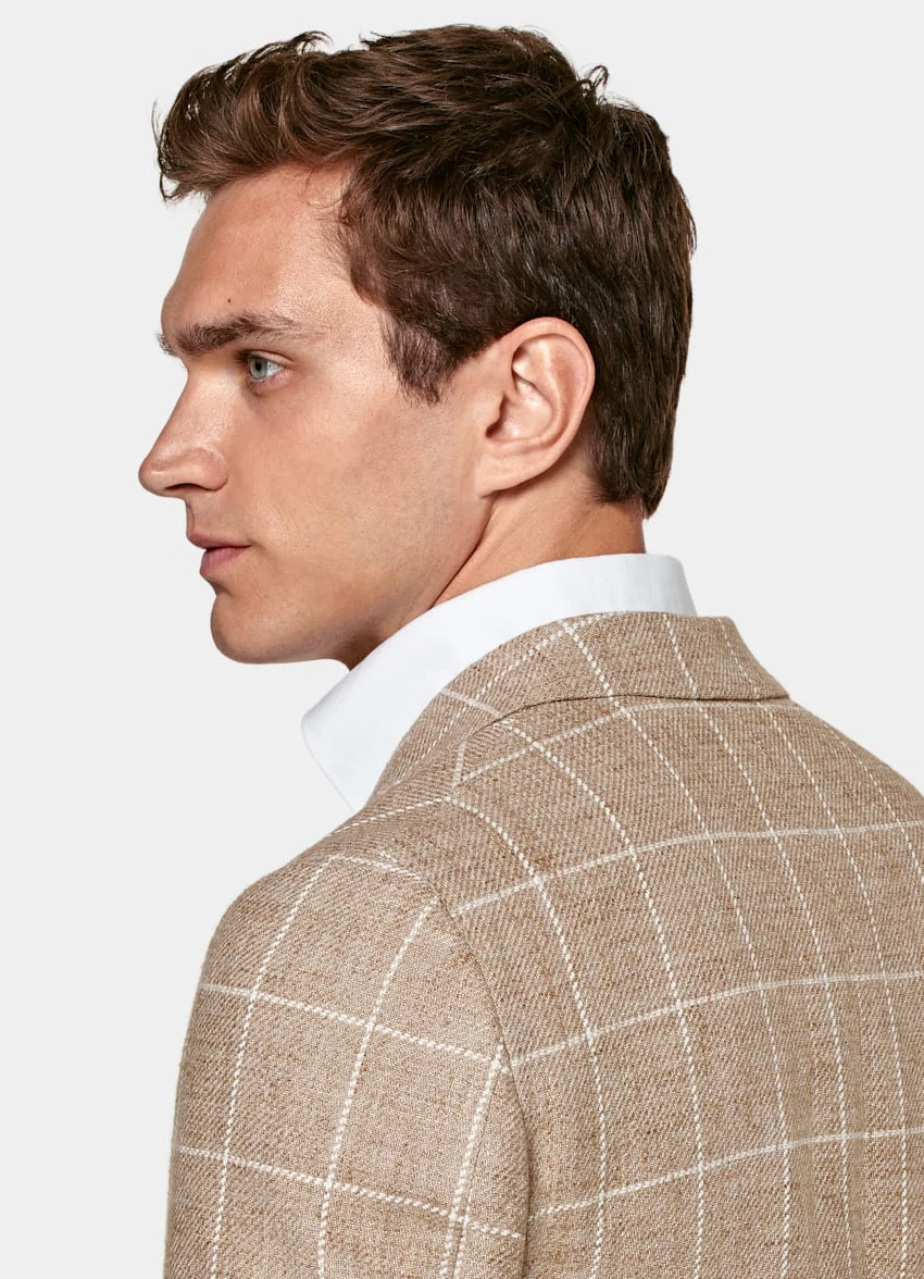 Mid Brown Checked Havana Blazer 7 Mid Brown Checked Havana Blazer - Image 7