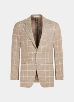 Mid Brown Checked Havana Blazer 17 Mid Brown Checked Havana Blazer -Suit Supply C230219 25