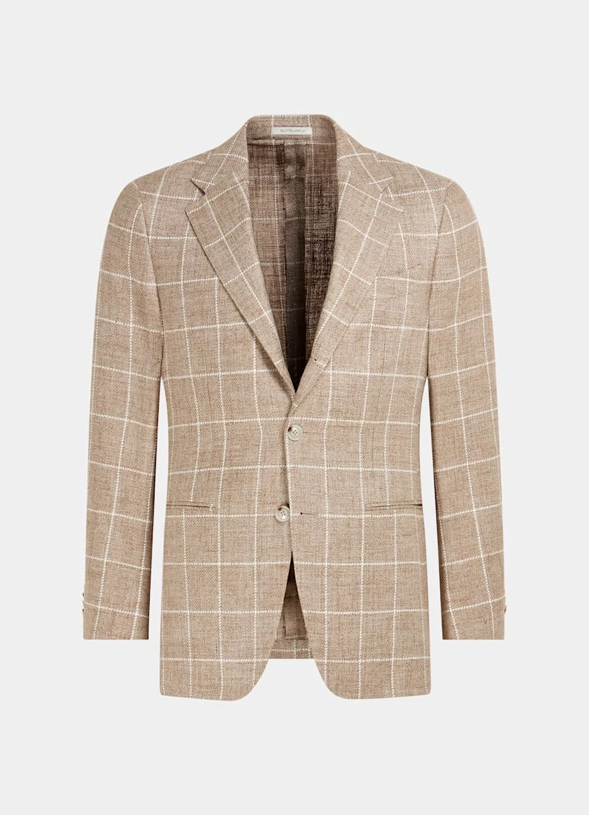 Mid Brown Checked Havana Blazer 9 Mid Brown Checked Havana Blazer - Image 9