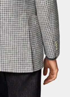 Mid Grey Houndstooth Havana Blazer -Suit Supply C23022 103