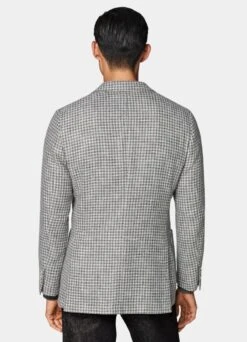 Mid Grey Houndstooth Havana Blazer -Suit Supply C23022 105